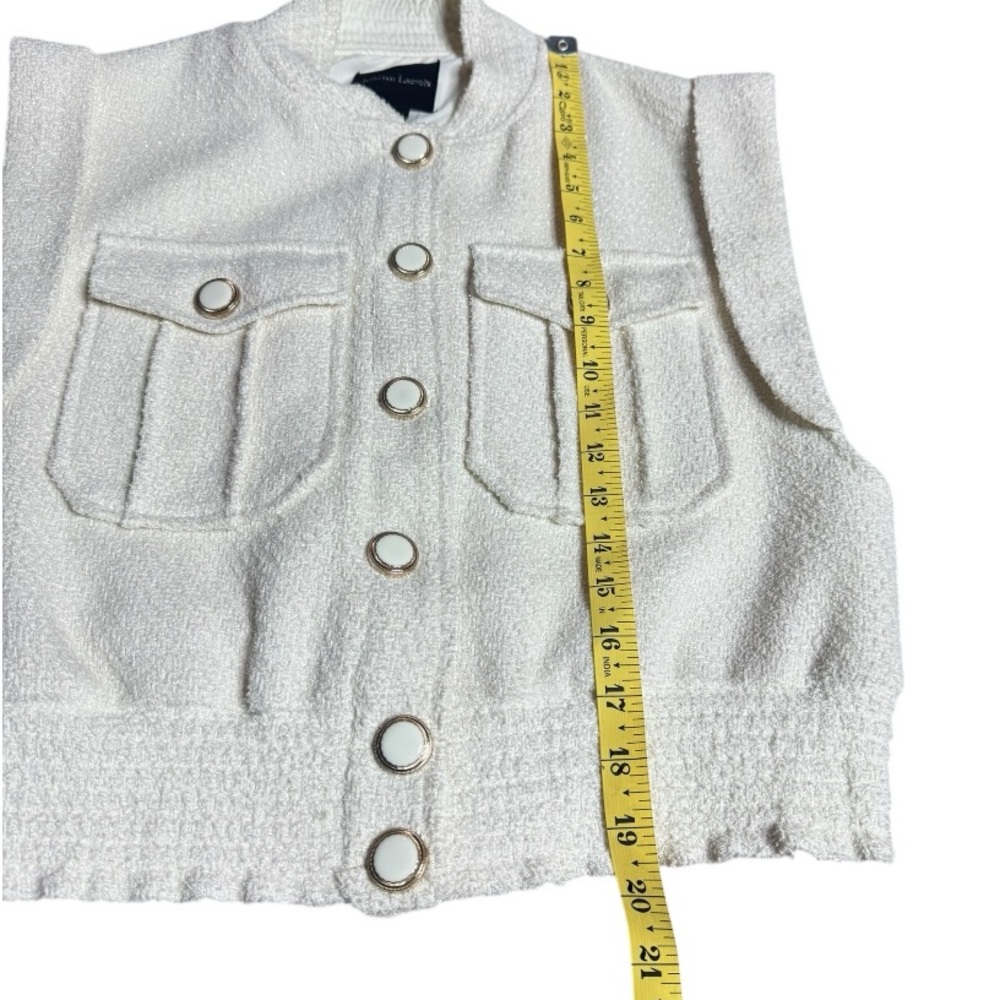 Christian Lacroix Tweed Sleeveless Button Front Vest size XS - Picture 10 of 11